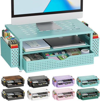 gianotter Monitor Stand with Drawer and 2 Pen Holders