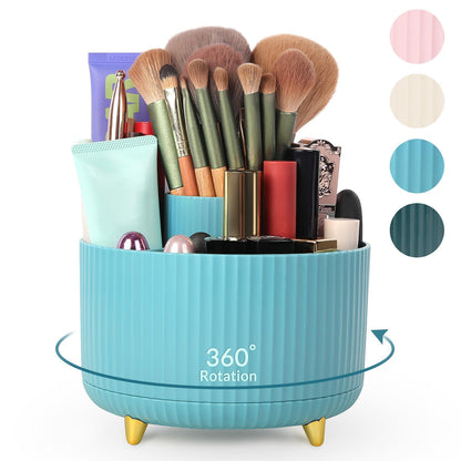 SKYDUE 360 Rotating Purple Pen & Art Supply Organizer - 5 Slot Desk Organizer for Office, School, Home