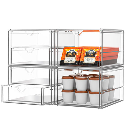 caktraie Acrylic16-Drawer Storage & Makeup Organizer for Desk