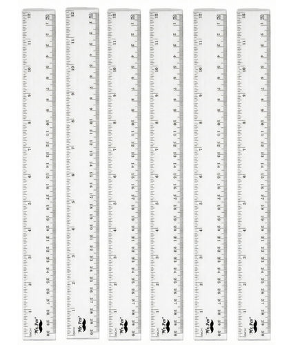Mr. Pen- Plastic Rulers, 6 Inch, 3 Pack, Easy-to-Read Markings