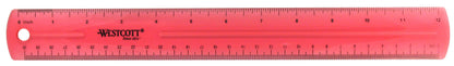 Westcott 12-Inch Flexible Shatterproof Rulers, Flexible Design with Easy-to-Read Markings, for Home, Office, Classroom, Back to School, School Supplies, 4 Pack