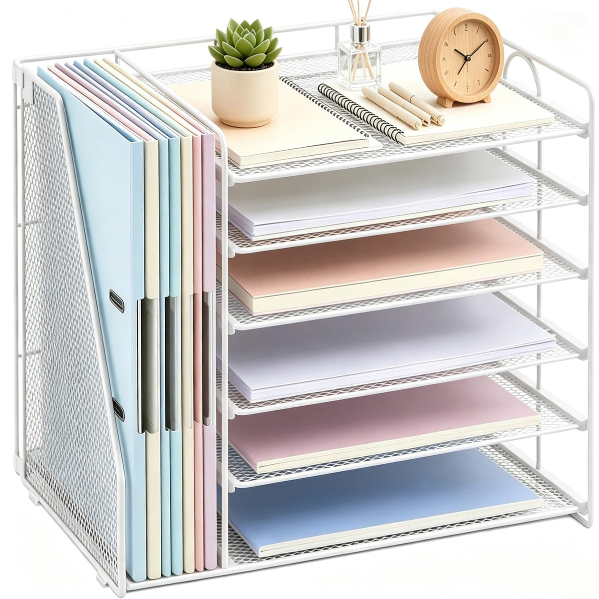 gianotter 4-Tier Paper Organizer With Magazine Holder