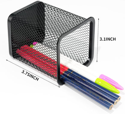 HSYMQ Pen Holder for Desk, Wire Mesh Pencil Cup Holder for Desk Organizer for Office Supplies