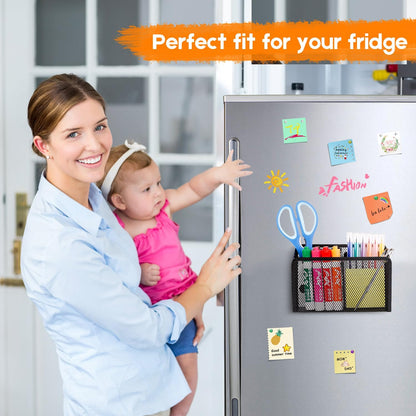 Magnetic Pencil Holder Whiteboard Pen Holder Locker Accessories (2-Slot*1)