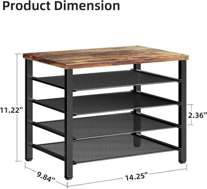 Marbrasse Wooden Desk Organizer, 5 Tier Paper Organizer Letter Tray, Brown