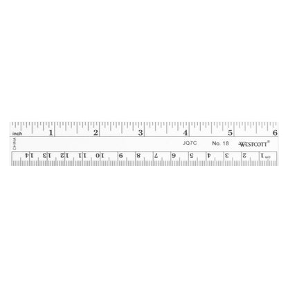 Westcott 6-Inch Flexible Metric Ruler, Clear