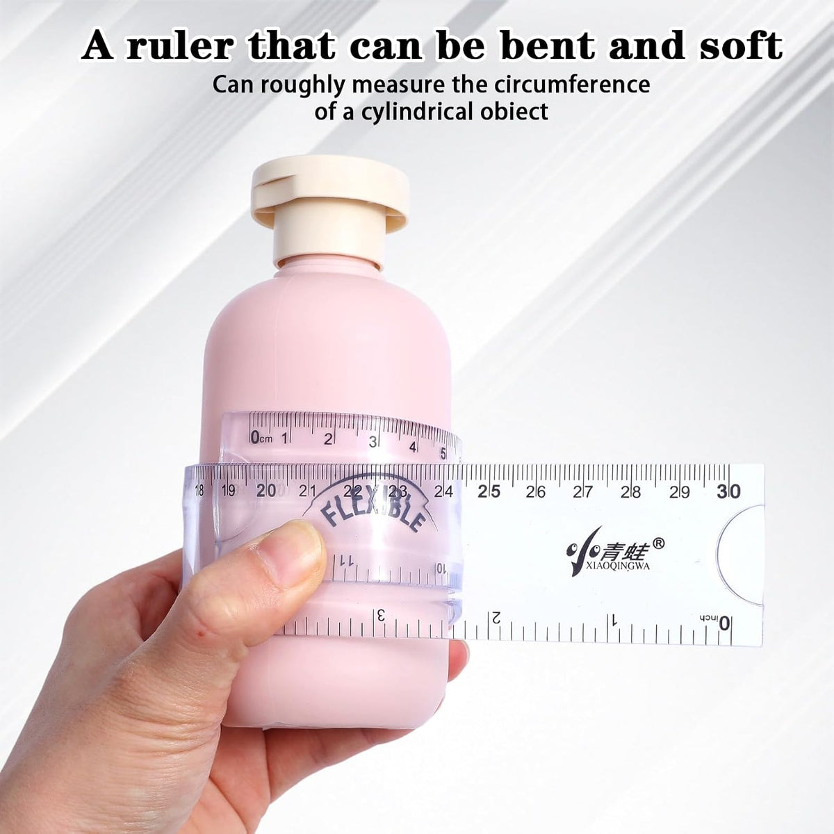 Grevosea 2 PCS Flexible Ruler 12 Inch Bendable Clear Plastic Ruler