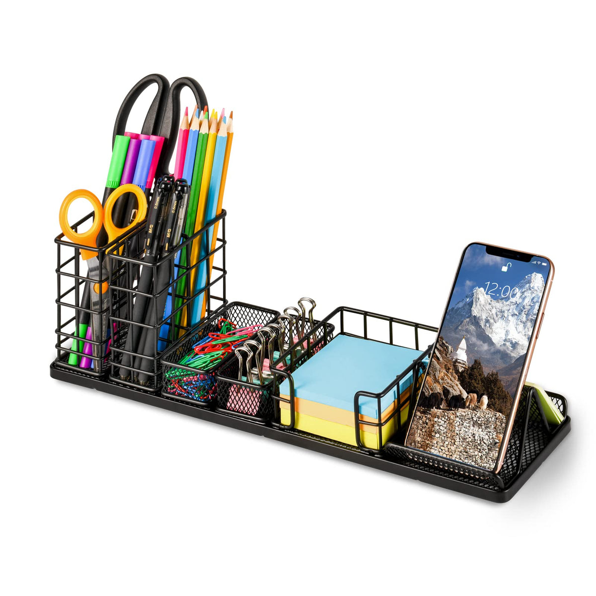 Topwey 360 Rotating Pencil/Pen Holder for Desk in Black