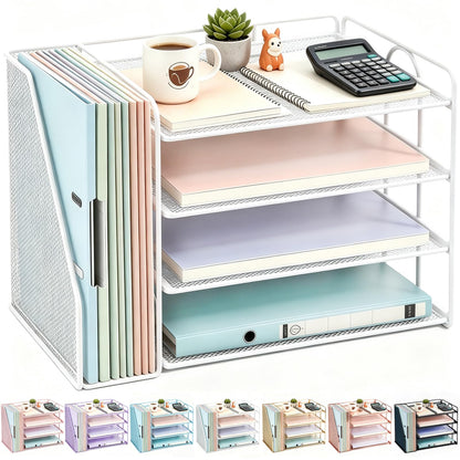 gianotter 4-Tier Paper Organizer With Magazine Holder