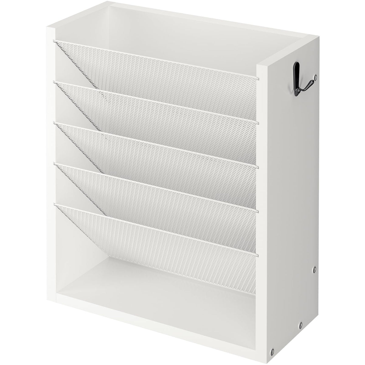 Wooden Mail Organizer, Desk Organizer with 3 Adjustable Shelves