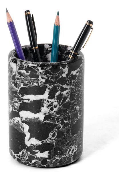 Radicaln Marble Pen Holder for Desk 4" - Pencil Holder & Makeup Brushes Cup
