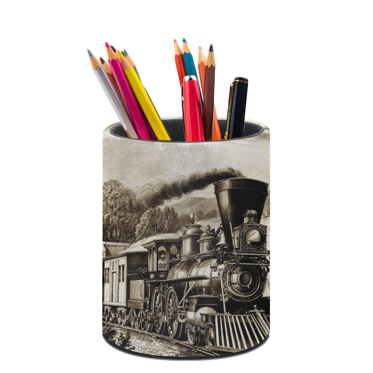 Leopard Print Pen Holder Pencil Cup for Desk Organizer