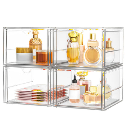 caktraie Acrylic16-Drawer Storage & Makeup Organizer for Desk