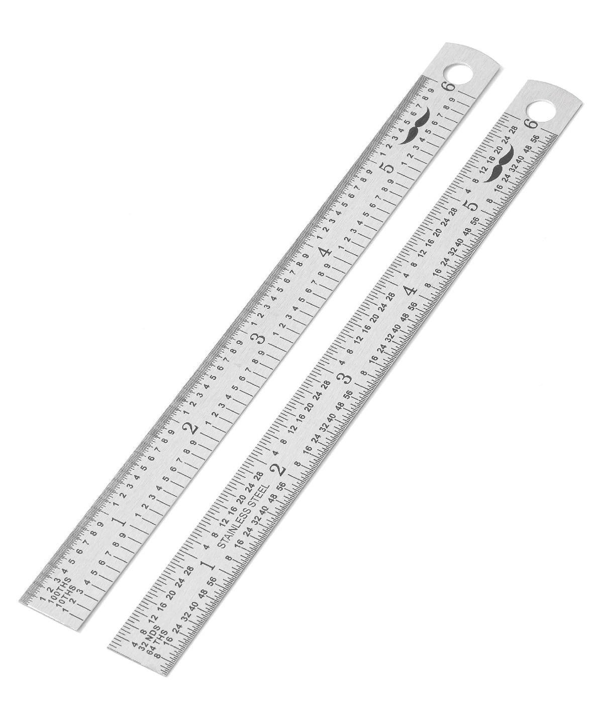 Mr. Pen- Machinist Ruler, 3 Pack, 6 Inch, Stainless Steel Metric & Imperial