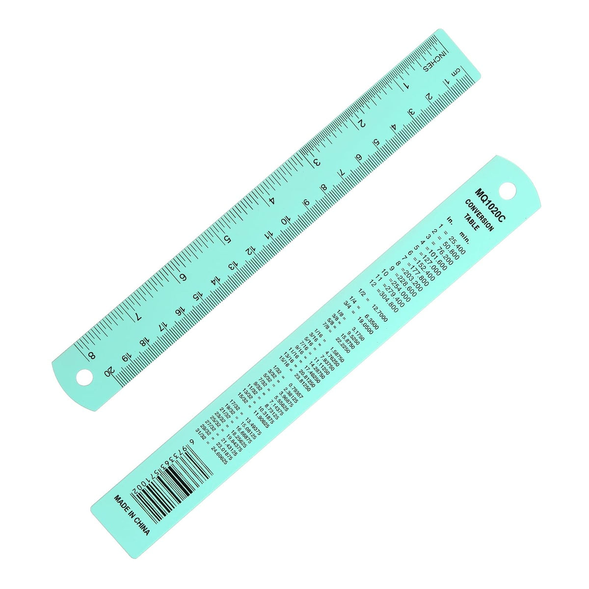 PATIKIL 30cm/12 inch Metal Ruler, Aluminum Alloy Metric Ruler with Inches and Centimeters Precision Measuring for Office Engineering Drafting, Purple