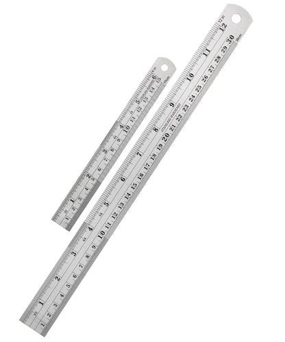Mr. Pen- Metal Straight Edge Ruler, 3 pcs, 6", 12", 16"