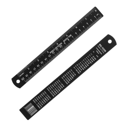 PATIKIL 30cm/12 inch Metal Ruler, Aluminum Alloy Metric Ruler with Inches and Centimeters Precision Measuring for Office Engineering Drafting, Purple