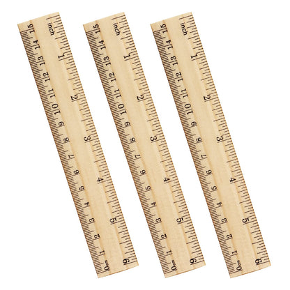 ZZTX 3 Pack Wooden Ruler 12 Inch（30 cm)