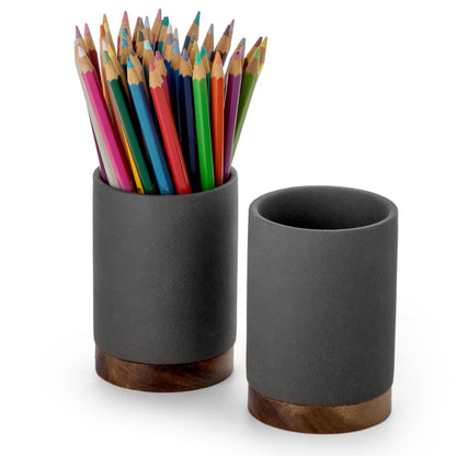 Ceramic Pen Holder for Desk, Pencil Cup, (Royal Blue, Set / 1)