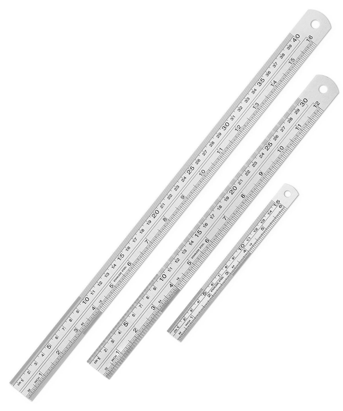 Mr. Pen- Metal Straight Edge Ruler, 2 Pack, 6" and 12", Silver
