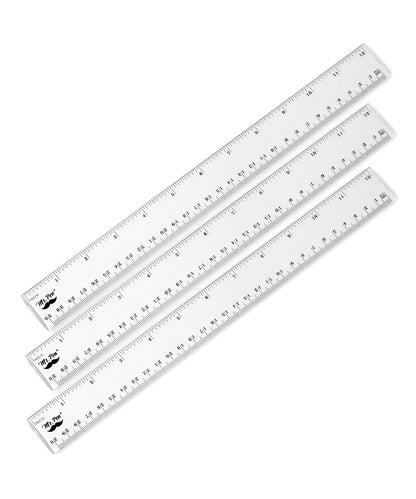 Mr. Pen- Plastic Rulers, 6 Inch, 3 Pack, Easy-to-Read Markings