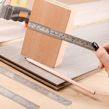 Mr. Pen- Metal Straight Edge Ruler, 3 pcs, 6", 12", 16"