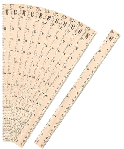 Mr. Pen- Wooden Rulers, 12 Inch, 12 Pack, Inches & Centimeters, Durable Wood Measuring Rulers Bulk for School, Office, Crafting, Drawing, Classroom Supplies & Student Use