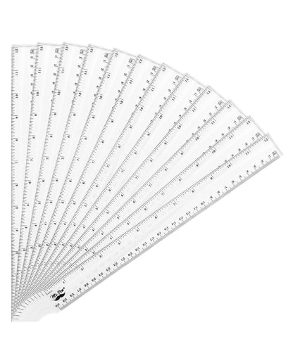 Mr. Pen- Plastic Rulers, 12 Inch, 3 Pack, Easy-to-Read Markings