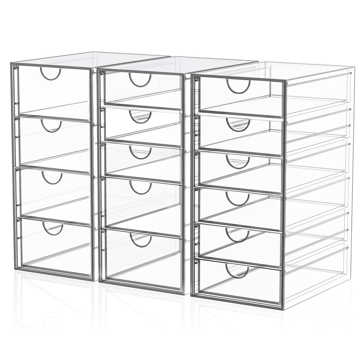 YFXCVSL Acrylic Makeup Organizer with 19 Drawers,Storage Drawer Organizer
