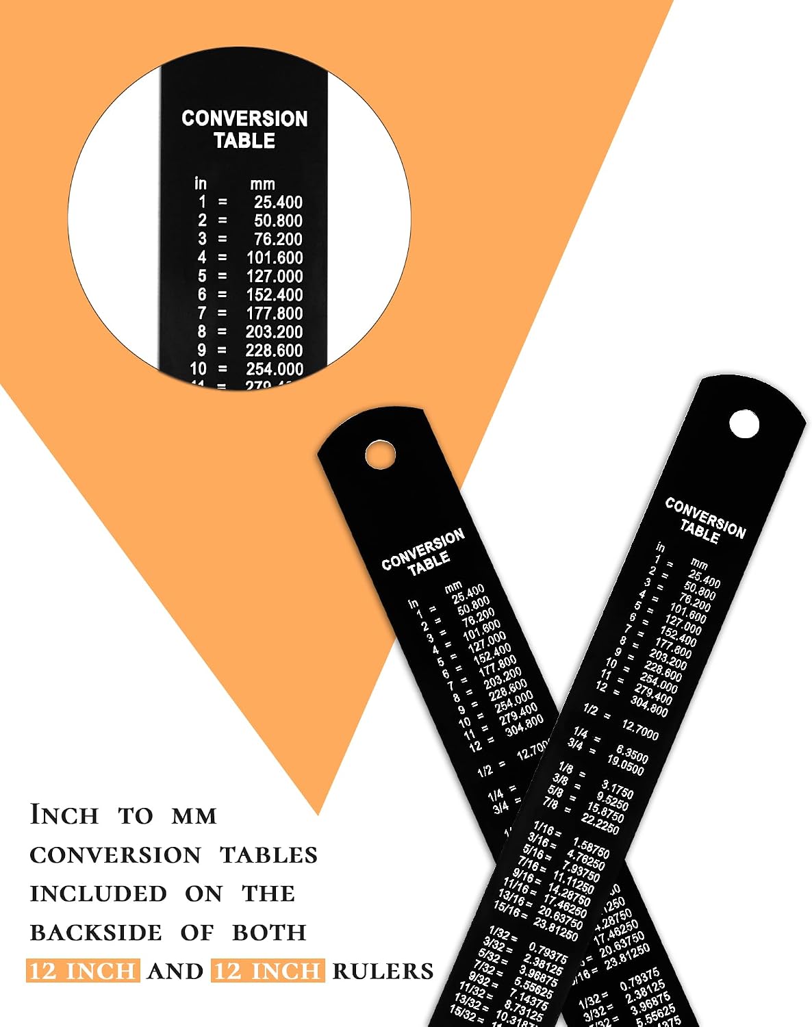 Metal Ruler 12 Inch 2 Pack, 30cm Stainless Steel Metric Ruler for Architects & Engineering, Professional Zero Start Straight Edge Ruler, Easy to Read Black Rule with Laser Etched Scales