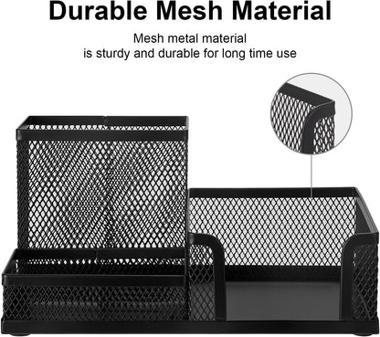 Comix Mesh Pen Holder, Desk Organizer for Home Office, Black