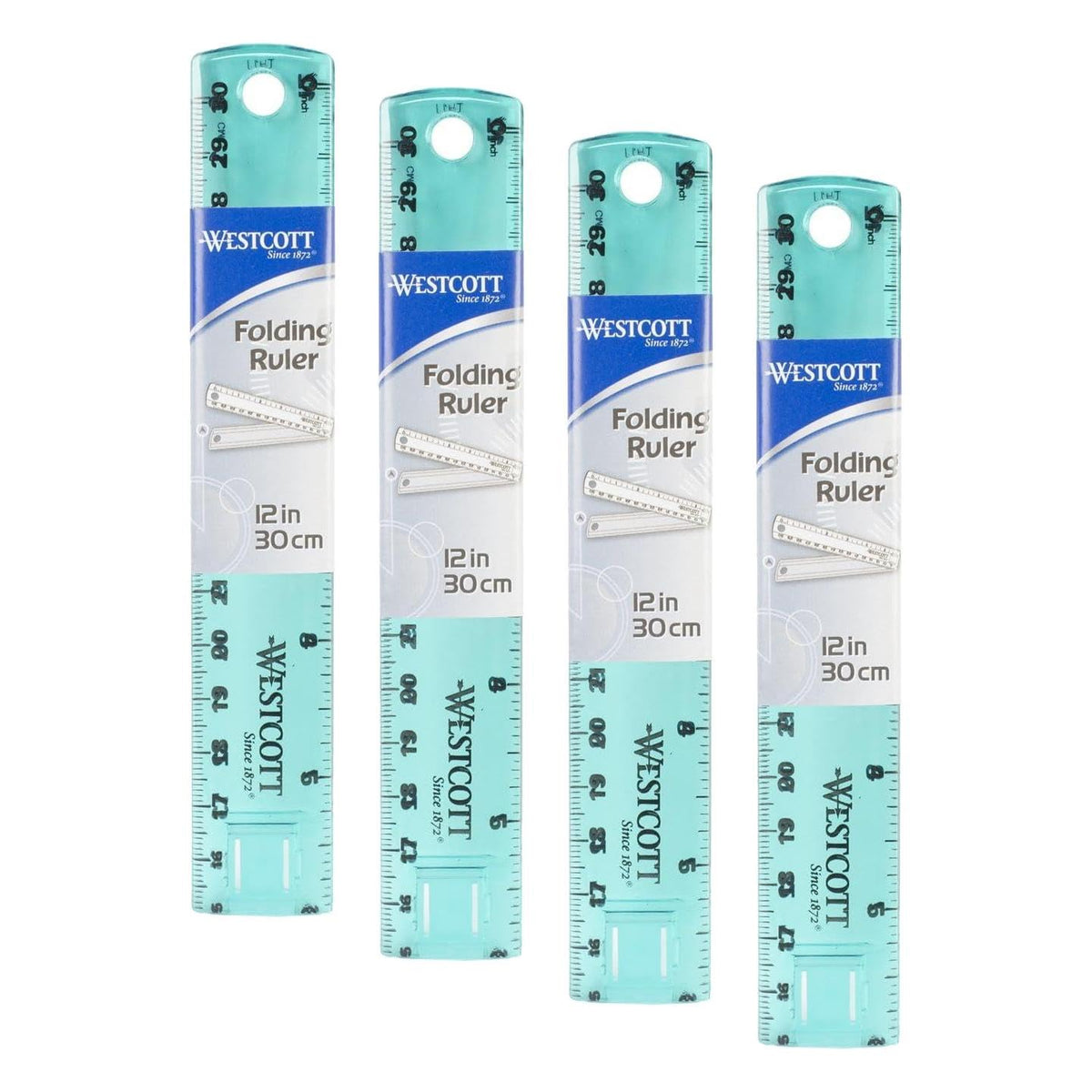 Acme Westcott Plastic Folding Ruler, Colors Vary (15390)