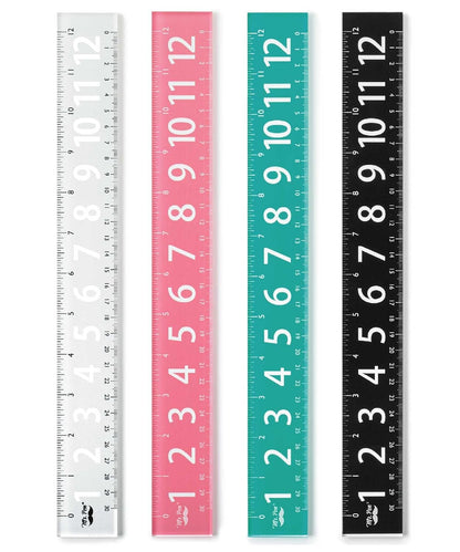 Mr. Pen- Plastic Rulers with Large Numbers, 4 Pack, 12 Inch
