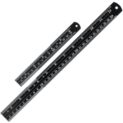 Mr. Pen- Metal Straight Edge Ruler, 4 pcs, 6", 8", 12", 14"
