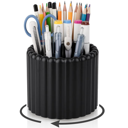 Anyoifax Rotating Pen Holder for Desk Removable Pencil Cup, Small White
