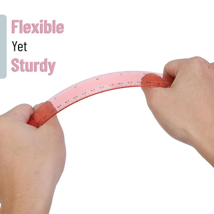 Mr. Pen- Plastic Ruler Set, 6 Pack, 12 Inch, Pastel Colors