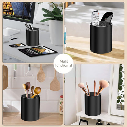Pen holder, aluminum alloy waterproof pen holder, desktop simple and modern minimalist, multifunctional office supplies for families, kids and schools