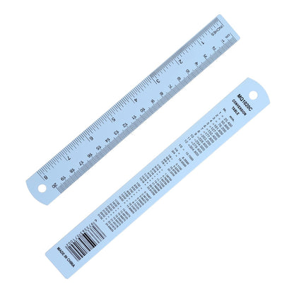 PATIKIL 30cm/12 inch Metal Ruler, Aluminum Alloy Metric Ruler with Inches and Centimeters Precision Measuring for Office Engineering Drafting, Purple