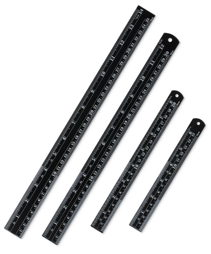 Mr. Pen- Metal Straight Edge Ruler, 4 pcs, 6", 8", 12", 14"