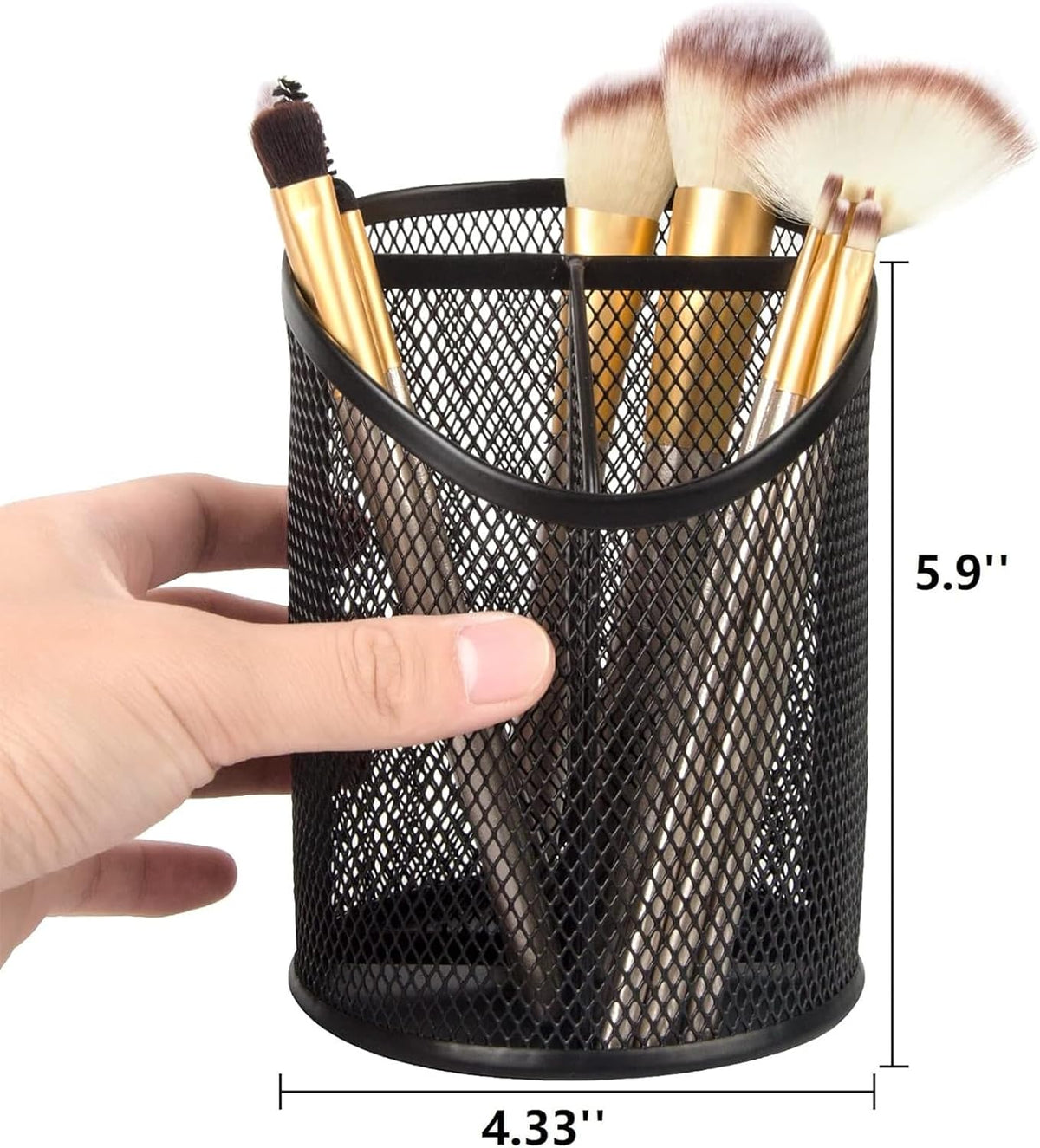 MINDEPOT 2 Pack Pencil Holder Pen Cup for Desk Round Pen Organizer