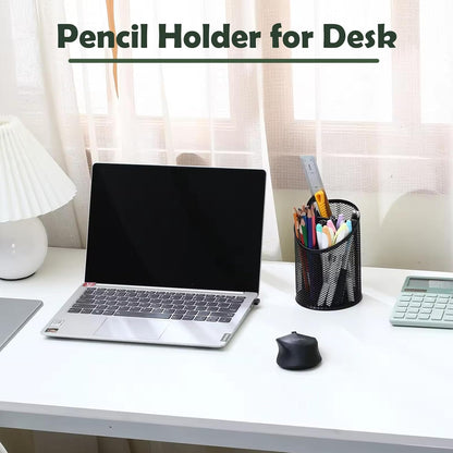 MINDEPOT 2 Pack Pencil Holder Pen Cup for Desk Round Pen Organizer