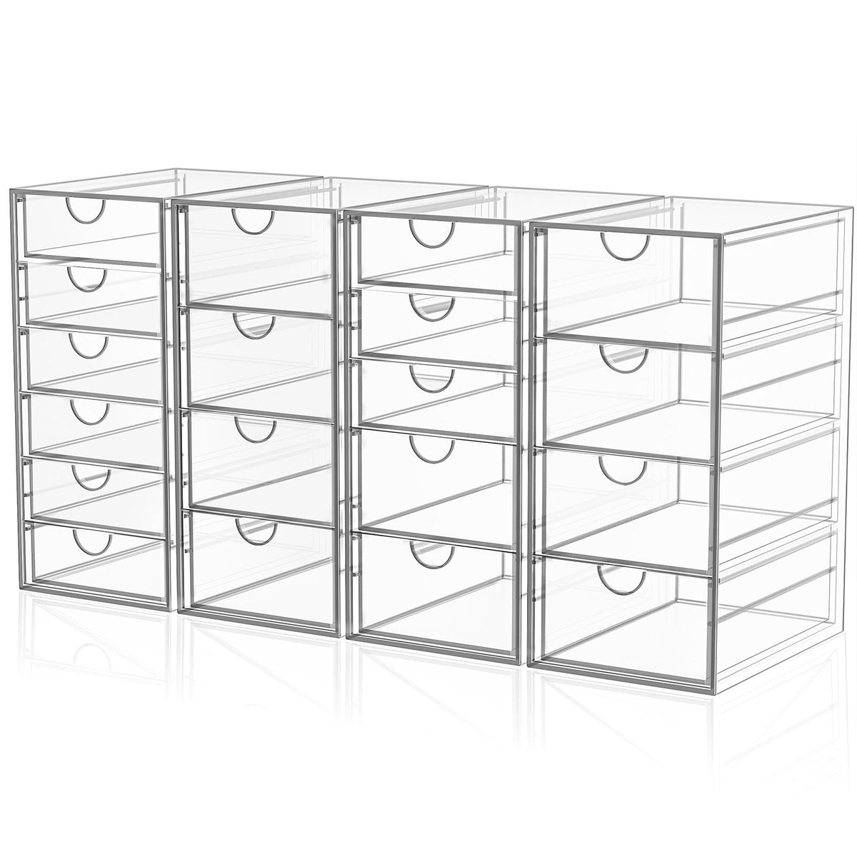 YFXCVSL Acrylic Makeup Organizer with 19 Drawers,Storage Drawer Organizer