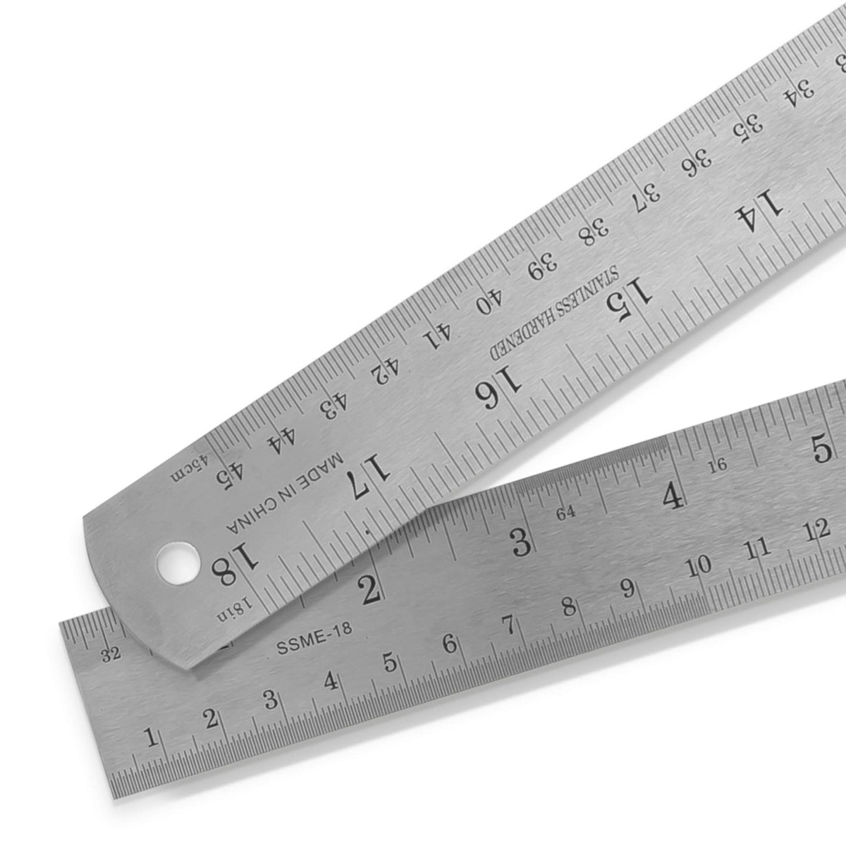 Pacific Arc 12 Inch Stainless Steel Ruler with Inch/Metric Conversion Table