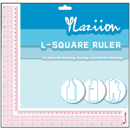 YLaziion Clear Ruler for Sewing 2x12 Inch Grid Graph Ruler 1.4mm Thick PVC