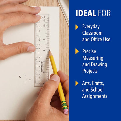 Westcott 10561 Acrylic Clear Ruler, 6 in