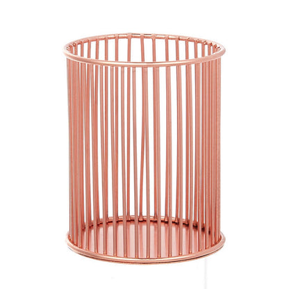 Gold Metal Pen Holder Cup for Desk Makeup Brushes Pencil Holders Home Office Organizer