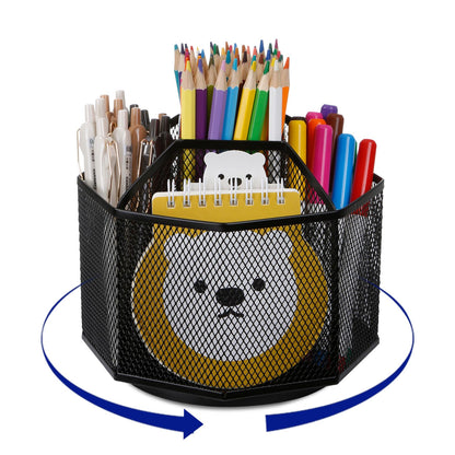 Comix Mesh Pen Holder, Desk Organizer for Home Office, Black