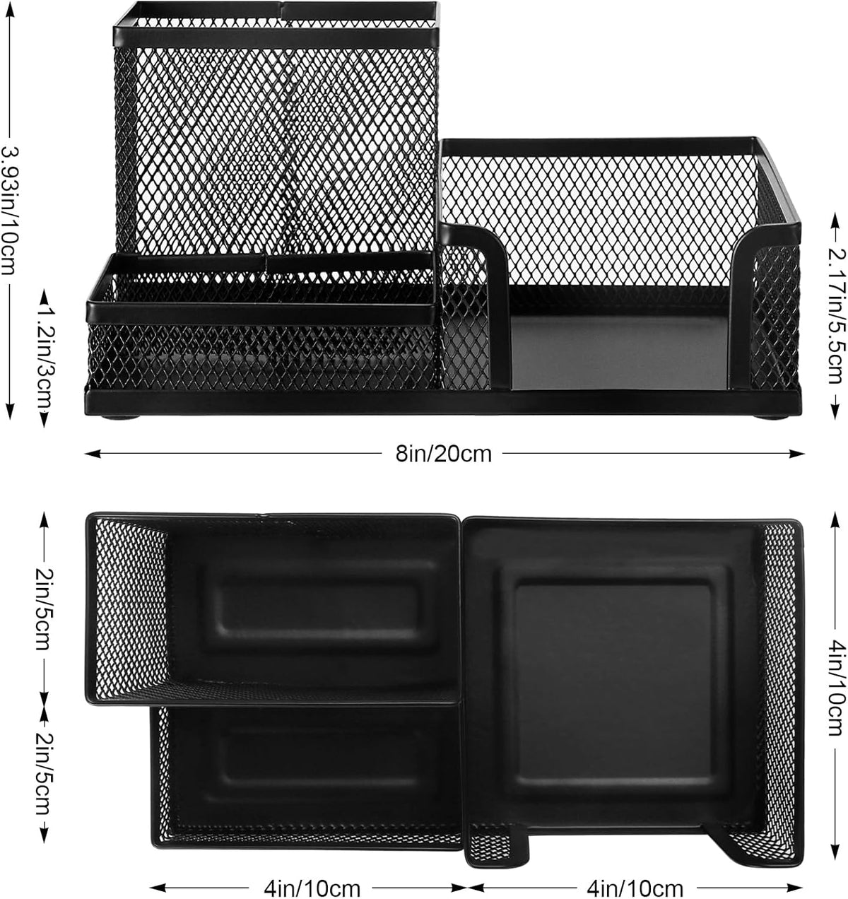 Comix Mesh Pen Holder, Desk Organizer for Home Office, Black