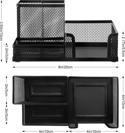 Comix Mesh Pen Holder, Desk Organizer for Home Office, Black