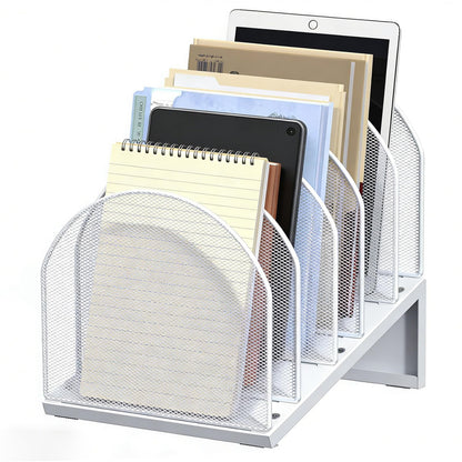 gianotter Desktop File Organizer with 5 Compartments